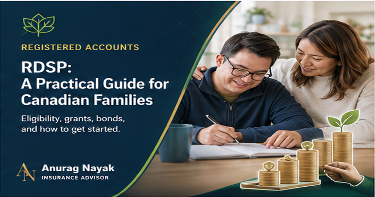 Canadian family reviewing Registered Disability Savings Plan options for long-term disability savings and government grants